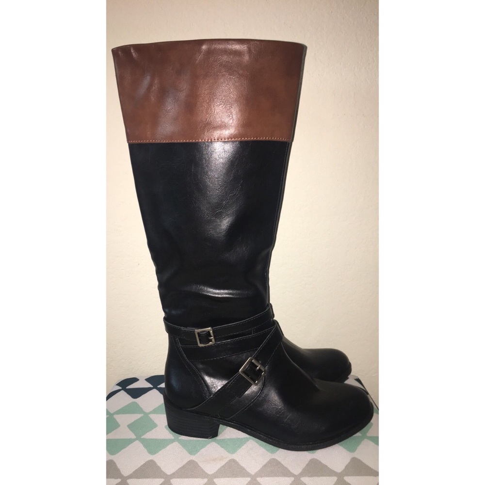 Two toned winter boots